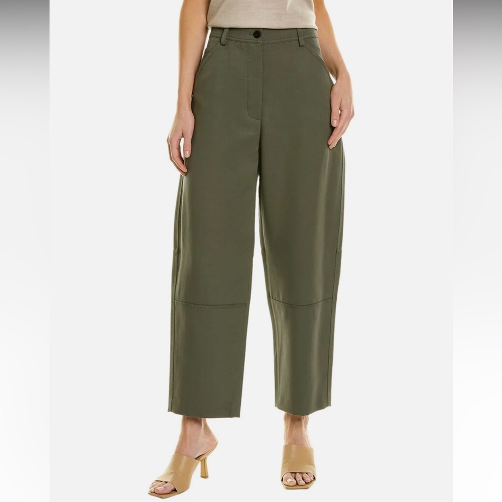 NWOT Theory Cotton Wool Blend Twill Pant - Soft Sage